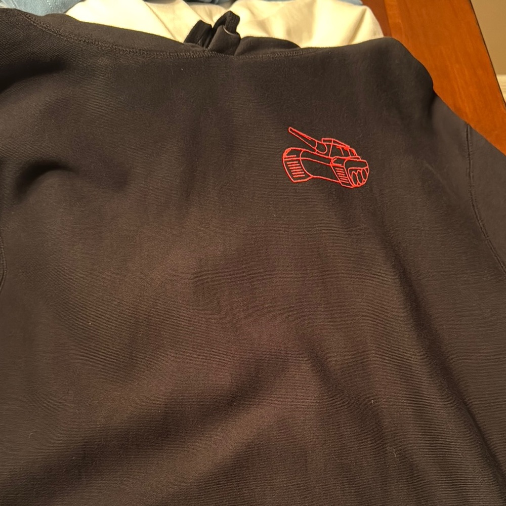 Supdef Black Hoodie with Red Tank Graphic size xl like new I wore 1 time